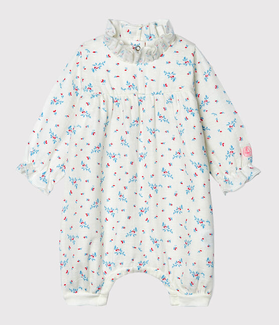 Mono para bebé niña de tejido de pañal blanco MARSHMALLOW/blanco MULTICO