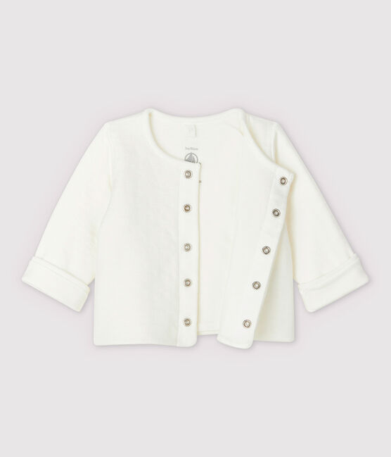 Rebeca blanca de estrellas de bebé de tejido tubular acolchado de algodón ecológico blanco MARSHMALLOW