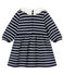 Vestido marinero para bebé niña azul SMOKING/blanco MARSHMALLOW