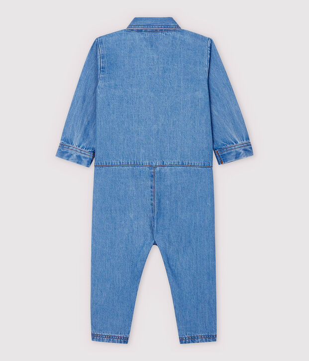 Mono largo vaquero claro de beb&eacute; ni&ntilde;o azul