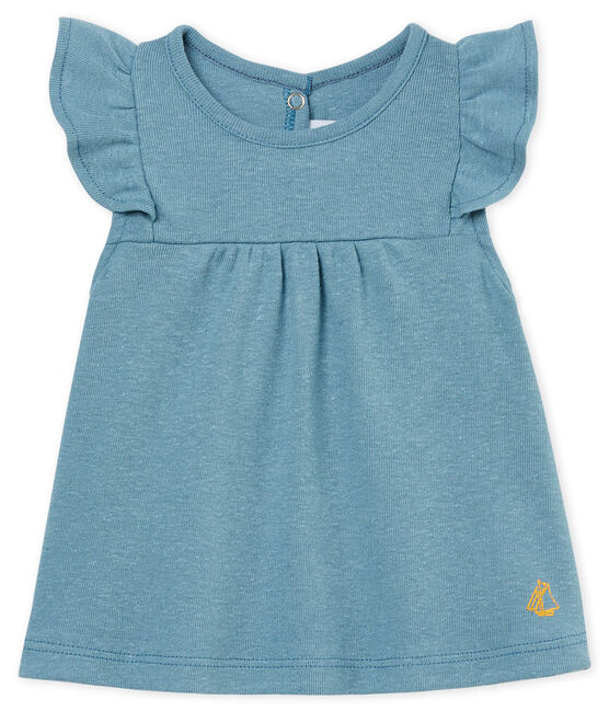 Blusa manga corta de algodón/lino para bebé niña FONTAINE