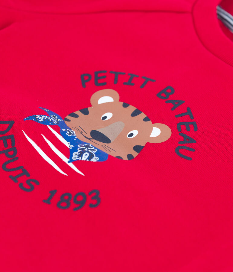 Sudadera de mulet&oacute;n de beb&eacute; rojo