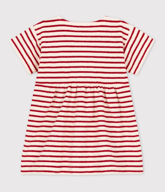 Vestido de manga corta de rizo de bebé blanco AVALANCHE/ STOP