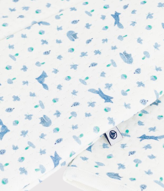 Pijama de t&uacute;bico con estampado de zorro para beb&eacute; blanco/multicolor