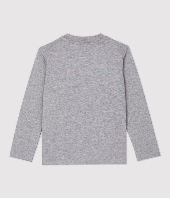 Camiseta de manga larga de algodón de niño gris SUBWAY CHINE