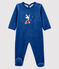 Pelele de terciopelo azul para bebé azul MAJOR