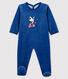 Pelele de terciopelo azul para bebé