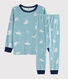 Pijama con estampado de yeti de terciopelo para niño pequeño