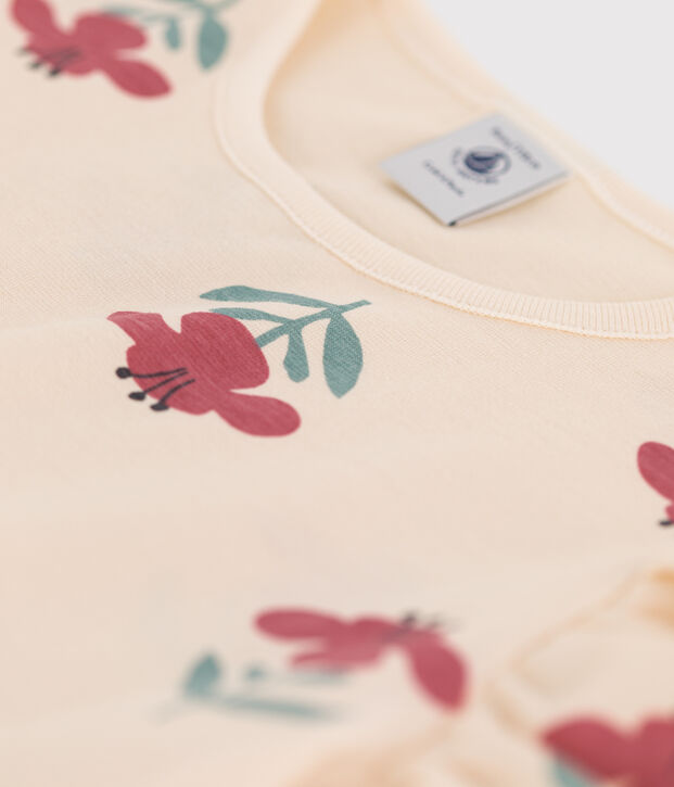 Camiseta estampada de algod&oacute;n para ni&ntilde;a crudo/azul/multicolor
