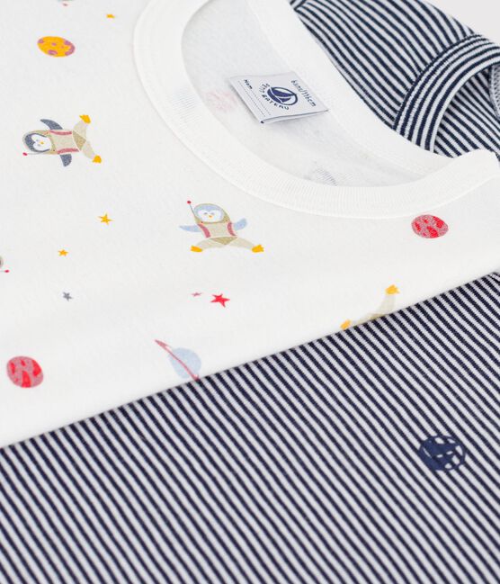 Juego de pijamas infantiles cortos de algodón con estampado variante 1