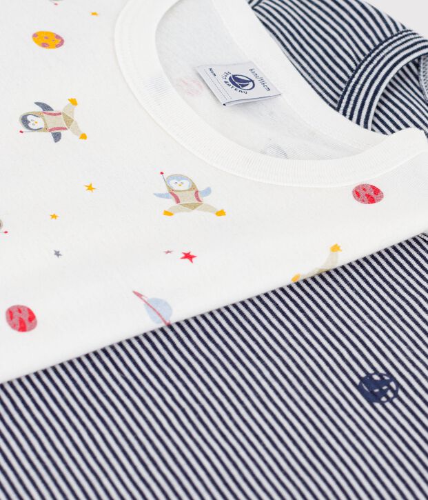 Juego de pijamas infantiles cortos de algod&oacute;n con estampado multicolor