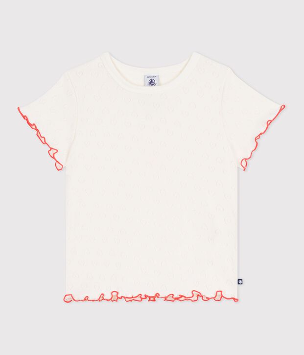 Camiseta infantil de manga corta de algod&oacute;n MILK