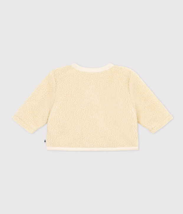 Chaqueta de sherpa de beb&eacute; crudo