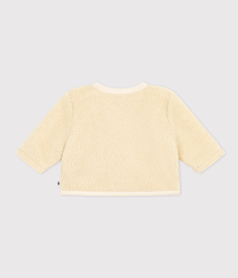 Chaqueta de sherpa de beb&eacute; crudo