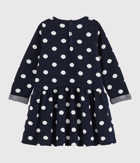 Vestido de manga larga para bebé niña azul SMOKING/blanco MARSHMALLOW