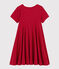 Vestido de manga corta de punto de niña rojo TERKUIT