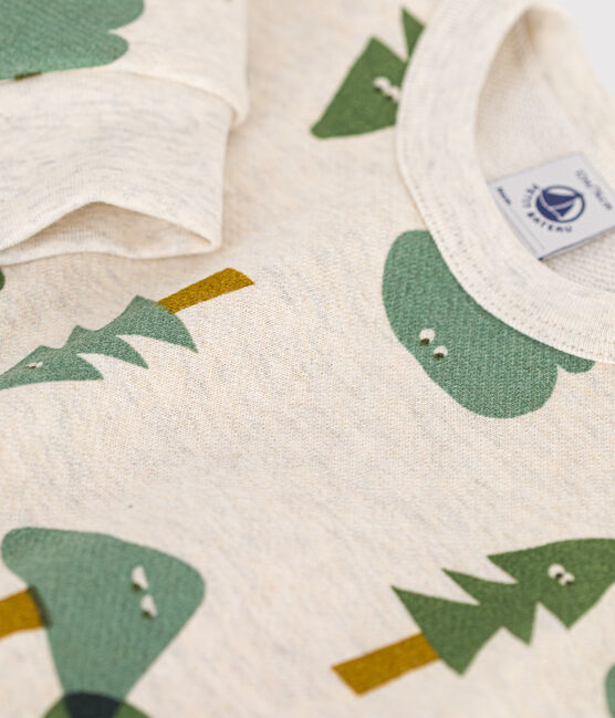 Sudadera de felpa para bebé beige MONTELIMAR/blanco MULTICO
