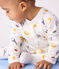 Pijama sin pies de algodón con estampado de París para bebé blanco MARSHMALLOW/blanco MULTICO