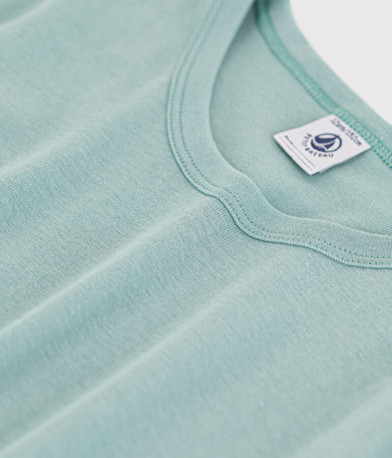 Camiseta de manga corta de algod&oacute;n verde