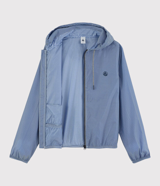 Cortavientos de rayas unisex azul SURF/blanco MARSHMALLOW