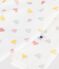 Pijama de terciopelo sin pies con estampado de corazones para beb&eacute; blanco/multicolor