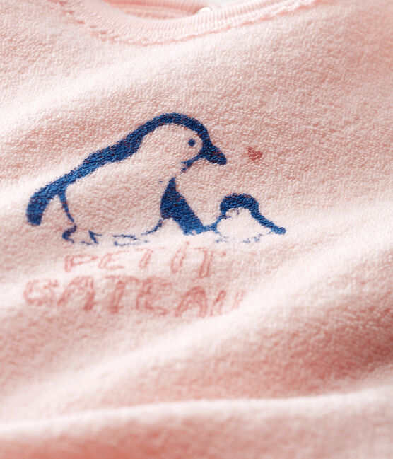 Pijama extra cálido de toalla de rizo afelpado para bebé niña rosa MINOIS