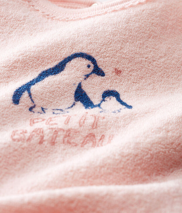 Pijama extra c&aacute;lido de toalla de rizo afelpado para beb&eacute; ni&ntilde;a rosa