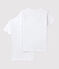 Lote de 2 camisetas de manga corta blancas de chico variante 1