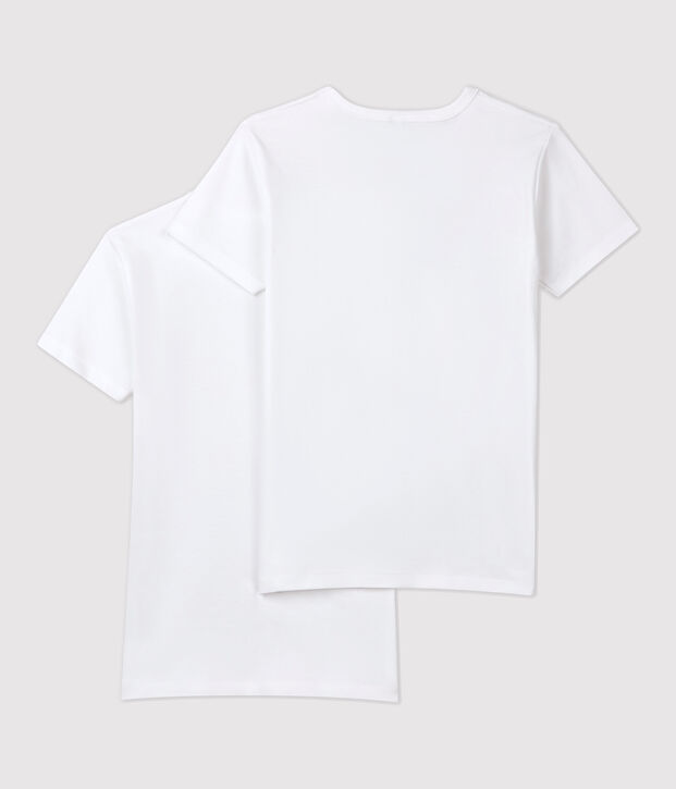 Lote de 2 camisetas de manga corta blancas de chico multicolor