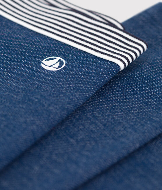 Jeggings de muletón de efecto vaquero de niña azul MEDIEVAL/beige ECRU