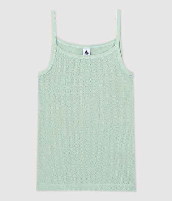 Camiseta de tirantes L'ICONIQUE de algodón de mujer verde HERBIER