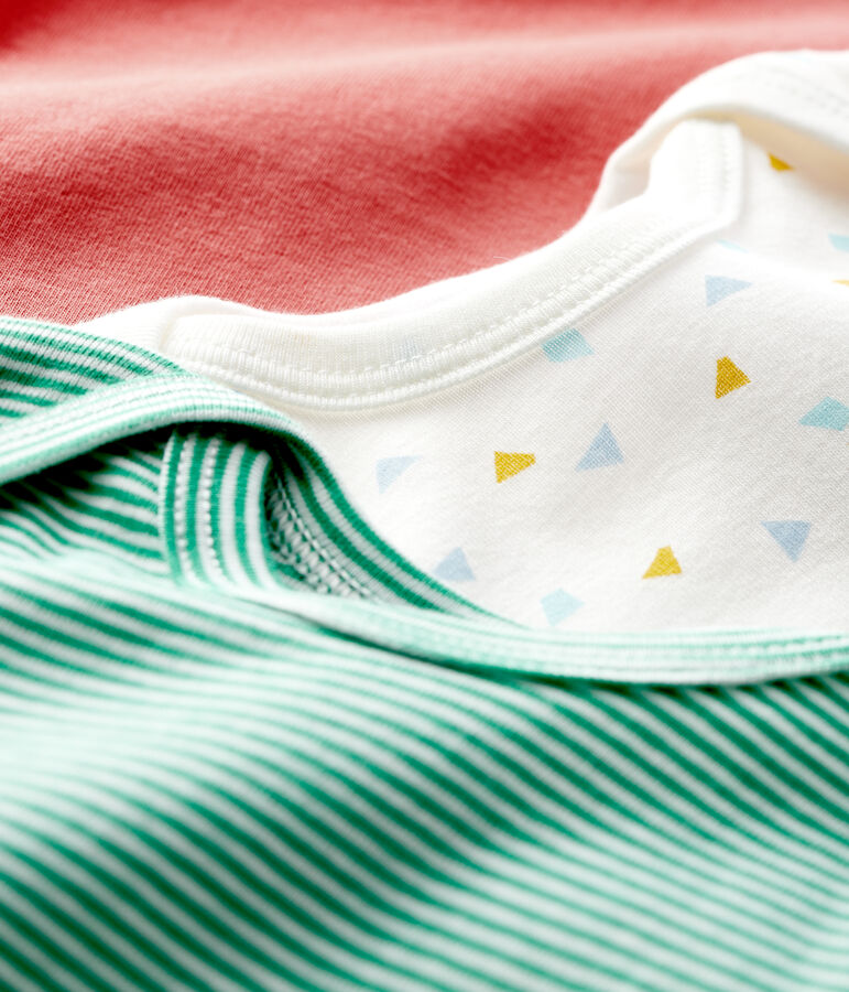 Juego de 3 bodis de manga larga para beb&eacute; ni&ntilde;o multicolor