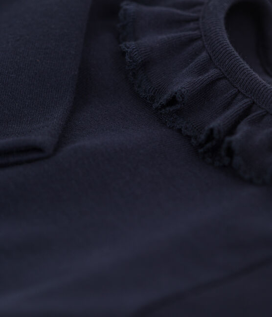 Body de manga larga con cuello de algodón de bebé azul SMOKING