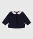 Sudadera lisa de algodón con cuello estampado para bebé