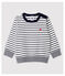 Sudadera a rayas marineras de algodón de bebé niño blanco MARSHMALLOW/azul SMOKING
