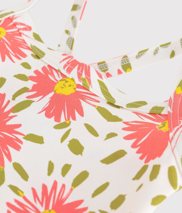 Ba&ntilde;ador infantil con flores blanco/multicolor