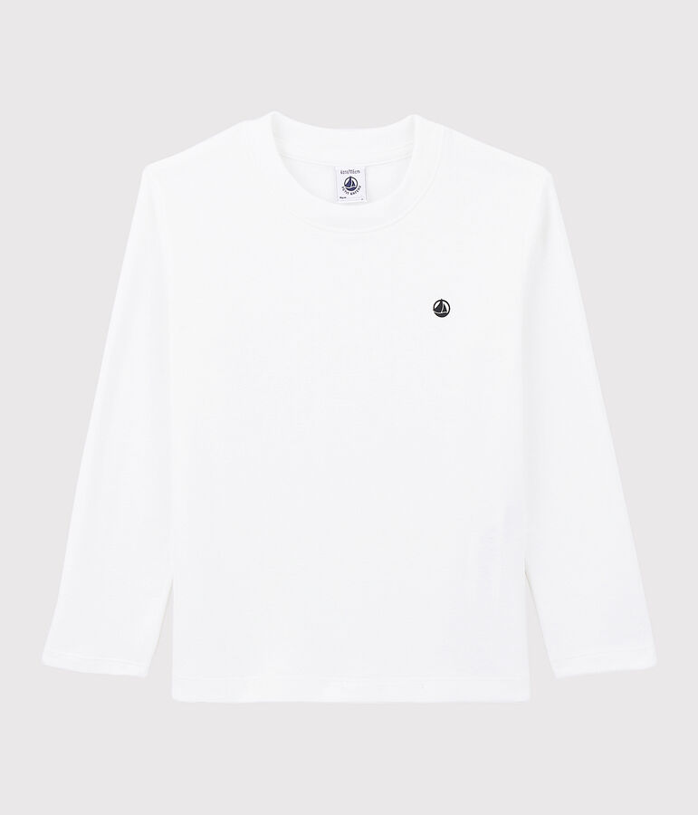 Camiseta de algod&oacute;n de ni&ntilde;a/ni&ntilde;o blanco