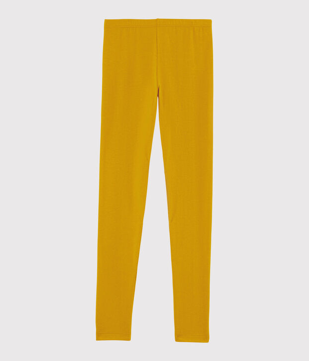 Leggings de punto para ni&ntilde;a amarillo
