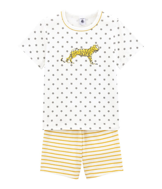 Pijama corto para niño blanco MARSHMALLOW/blanco MULTICO
