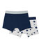 Lote de 2 boxers: jersey stretch estampado + liso SPECIAL LOT 00