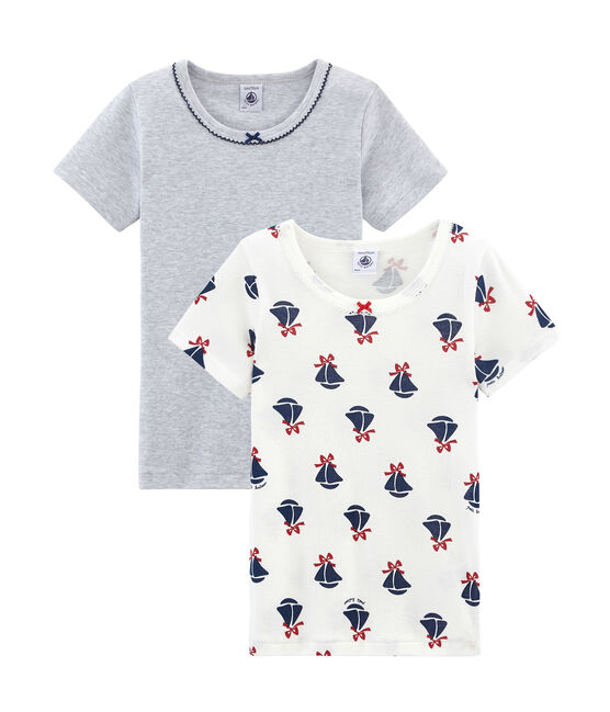 Par de camisetas manga corta para niña variante 1