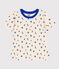 Camiseta infantil de manga corta de algodón con estampado azul AVALANCHE/blanco PERSE