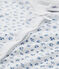 Pijama sin pies para bebé niña blanco ECUME/azul BLEU