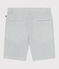 Bermudas cortas infantiles de algodón a rayas blanco MARSHMALLOW/azul BRUT