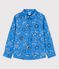 Camisa de popelina estampada para niño azul BRASIER/blanco MULTICO