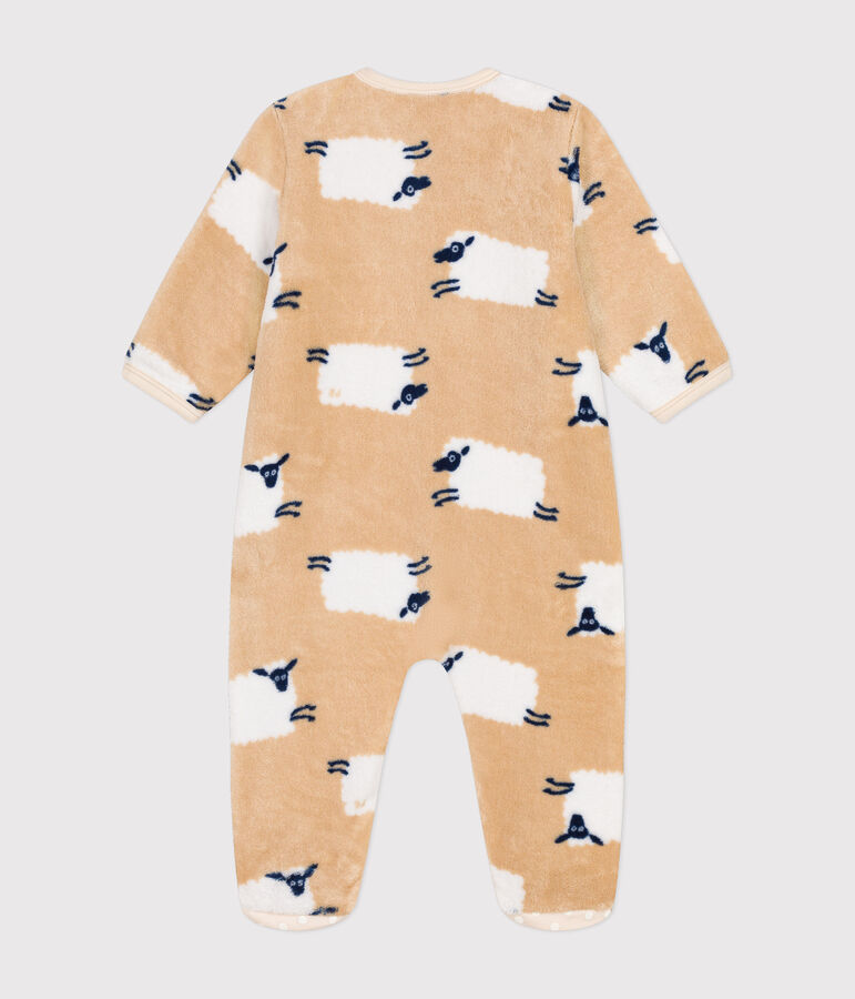 Sobrepijama de tejido polar para beb&eacute; beige/multicolor