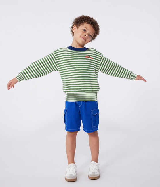 Bermudas cargo infantiles de algodón azul SURF
