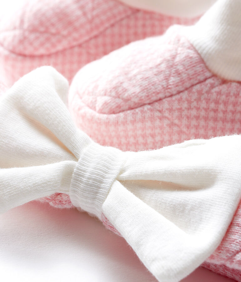 Lote de diadema y patucos para beb&eacute; ni&ntilde;a de t&uacute;bico acolchado multicolor