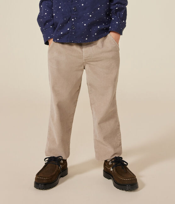 Pantalón recto de pana para niño HUITRE