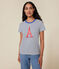 Camiseta Le Droit de algodón con cuello redondo para mujer blanco MARSHMALLOW/azul MEDIEVAL